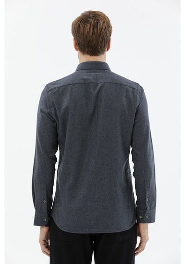 Finesuits Erkek Flanel Gömlek 2422204013.flr Lacivert
