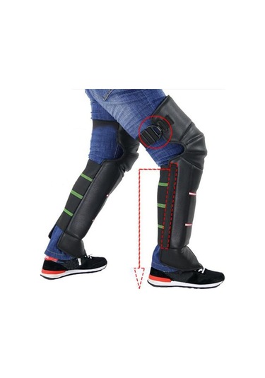 Dinosaurs Sol Sağ Motosiklet Diz Bacak Sıcak Koruyucu Motocross Diz Pedleri Rüzgar Geçirmez Yeşil