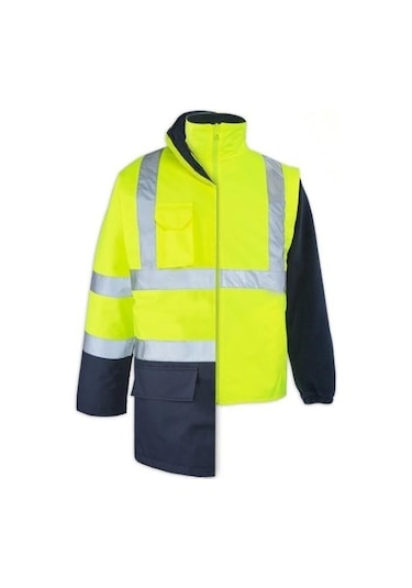 Max Safety 5+1 Oxford Parka Sarı-lacivert Xl