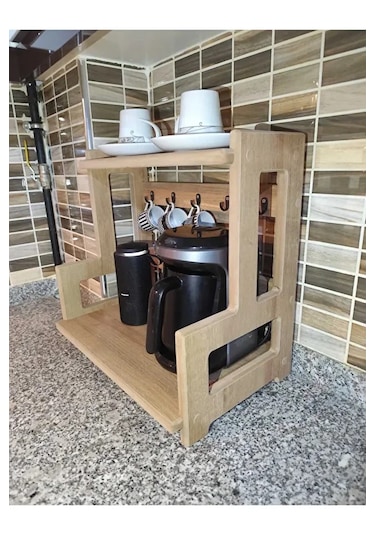 Tezgah Üstü Raf Kahve Köşesi Raf Baharatlık