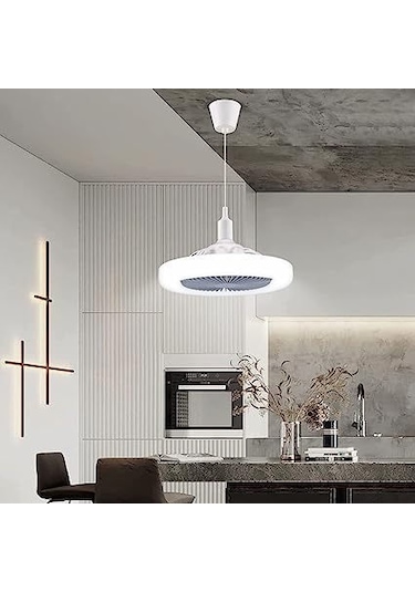 Ranyeek Led Tavan Fan Lambası - 4w Sessiz Fan 30w Işık - 3 Hızlı, 3000k-6000k Renk Sıcaklığı - Uzaktan Kumanda - E27/e26 Kolay Kurulum