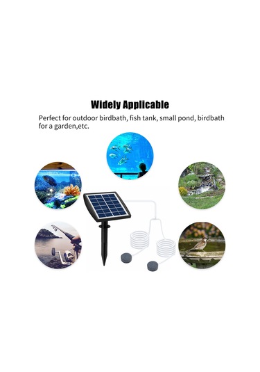 Xindoker Güneş Enerjili Oksijen Pompası - Akvaryum, Havuz Ve Bahçeler İçin 6v 2w Taşınabilir Şarjlı Model