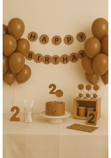 Pastel Balon 12 İnç 10'lu Kahverengi