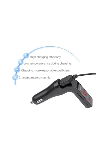 Geeroyoo G7 Araç Bluetooth Fm Verici - Mp3 Çalar, Usb/tf Kart Desteği, El-işsiz Arama, 5v/2.1a Usb Şarj, Gümüş