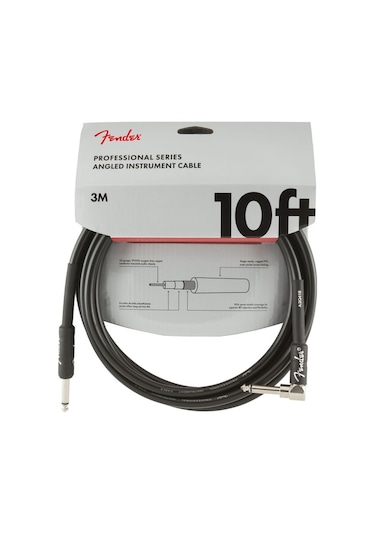 Fender Professional Düz-L Uç 3 Metre Siyah Entrüman Kablo