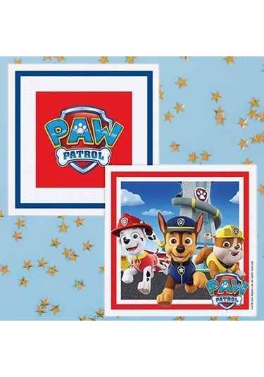 Kağıt Peçete Paw Patrol Refresh Temalı 16 Lı 33x 33 Cm Sadece Peçeteler