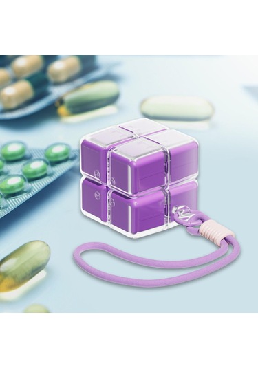 Suntek Seyahat Için Çok Yönlü İlaç Kutusu, Çanta Ve Sırt Mor