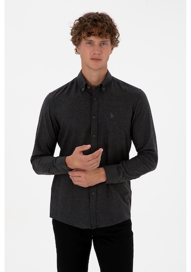 U.s. Polo Assn. Erkek Siyah Gömlek Basic 50316721-vr046 Siyah