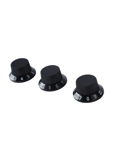 Hfambition 3'lü Siyah Altın Yazılı Plastik Gitar/bas Potansiyometre Kapağı - Ses Ve Ton Kontrol Devresi Yer Değiştirme Parçası
