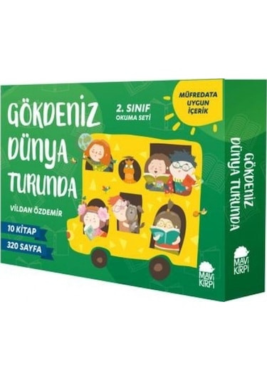 Mavi Kirpi 2. Sınıf Gökdeniz Dünya Turunda Okuma Seti 10 Kitap