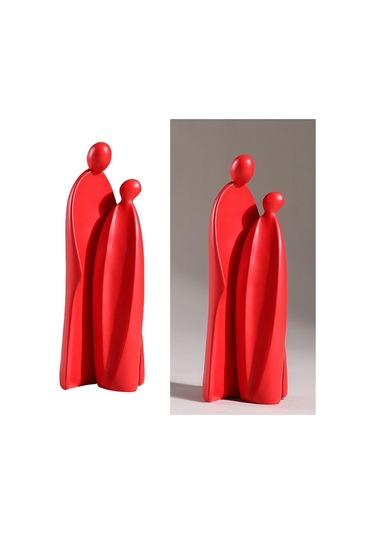 Pazly Süs Suntek Soyut Kırmızı Insan Heykeli Heykel Ailesi A Rt