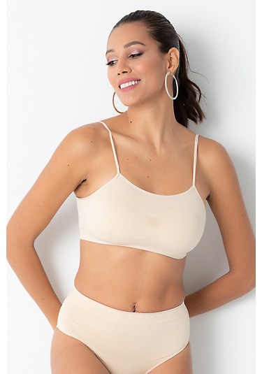 Doremi İnce Askılı Toparlayıcı Kaplı Sütyen Beyaz-s-m Beyaz