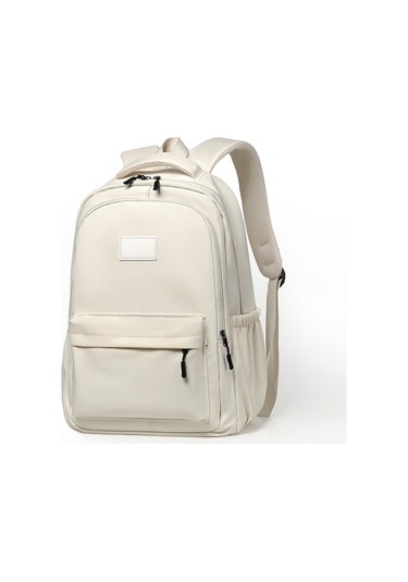 Sones Düz Renk Sırt Çantası Genç Okul Çantası Seyahat Omuz Çantası Erkekler Kadınlar İçin Beyaz