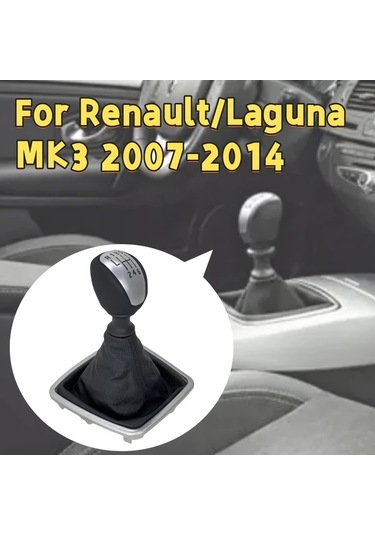 Dashanshop Renault Laguna Mk3 2007-2014 6 İleri Siyah Vites Topuzu Ergonomik Kolay Montaj
