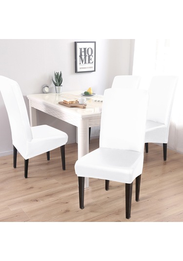 Xiyyadms "esnek Pu Deri Sandalye Kılıfı - Su Geçirmez, Yıkanabilir, Ev Ofis Otel Düğün İçin" Beyaz