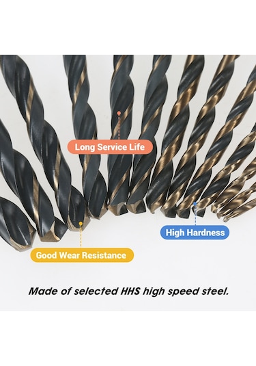 Hallow Yüksek Hızlı Çelik Matkap Ucu Sert Metal Hss 13 Adet
