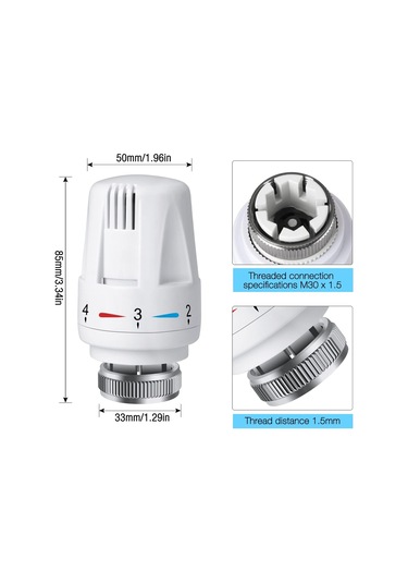 Radyatör İçin Adet Termostat, Radyatör İçin Trv M30 X 1,5 Termostat Başlığı, Radyatör Termostatları, Ev Ve Ofis Isıtma Sistemleri İçin