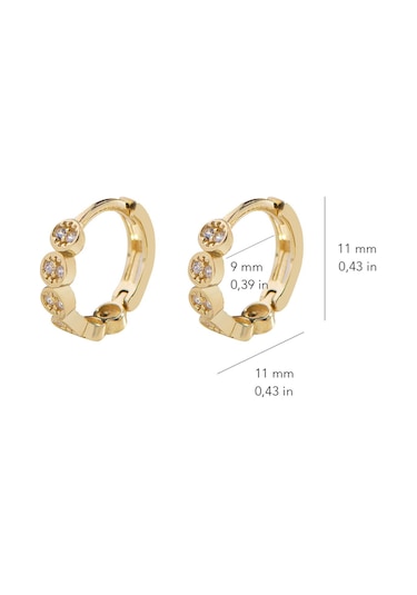 Goldkupe 14 Ayar Altın Modern Halka Küpe 1,20 Gr-3032