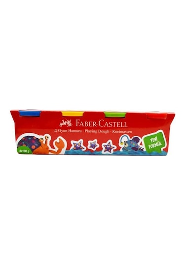 Faber-Castell 4 Renkli Oyun Hamuru Yeni Formül 1 Adet