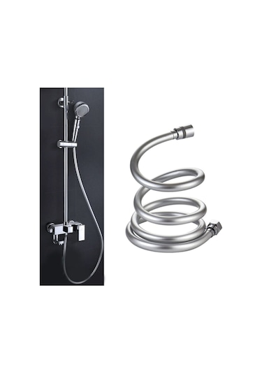 Kustar Banyo Duş Hortumu Yüksek Kalite Pvc Kopmaz 150 Cm Gri