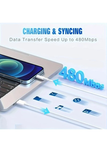 Brightnova 5 Adet 3 3ft Beyaz İphone Uyumlu Sarj Kablosu Hizli Sarj İphone Uyumlu 14 14 Pro Max 13 12 11 X Xs Xr İpad İcin
