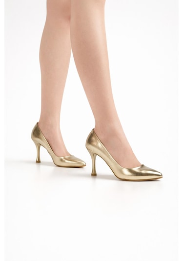 Tual Shoes Kadın Gold Stiletto Gold