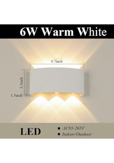 Led Duvar Lambası 4w 6w 8w Duvar Işıkları İç Aydınlatma Aplik Lamba Ac85-265v Yatak Odası Oturma Odası Merdiven Ev Aplik 55818737 Beyaz