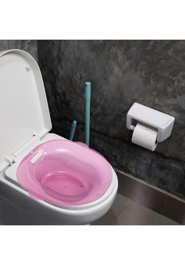 Trendooze Homyl Pembe Tuvalet Banyo Havzası, Yaşlılar İçin Komfort Pembe