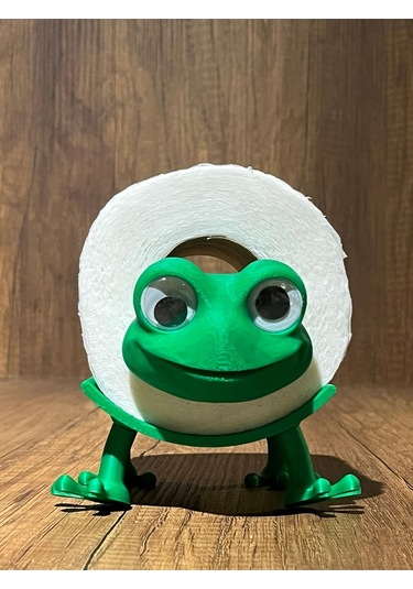 Kurbağa Peçetelik Tuvalet Kağıdı Standı Yeşil