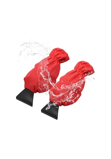 Sones Araç Buz Ve Kar Kazıyıcı Eldiveni 2 Adet Kırmızı