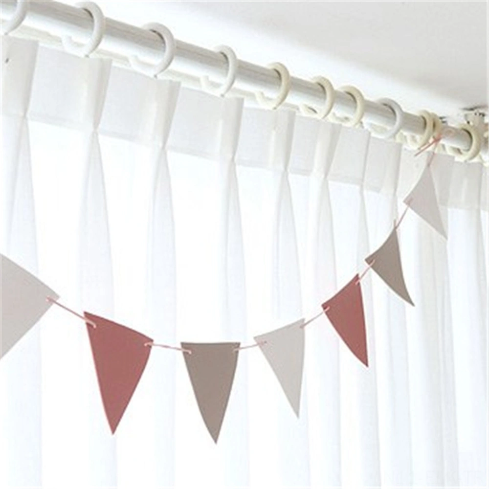 Xindoker 3 Metre Deri Askı Bayrak Seti - Piknik Ve Kamp İçin Renkli Bayraklar Pembe Seçenek Pembe