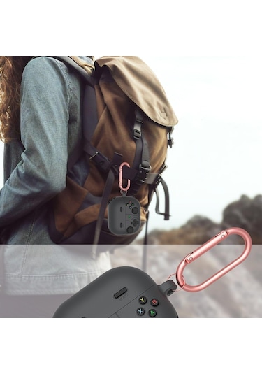 Samsung Galaxy Buds 3 / Galaxy Buds 3 Pro Uyumlu Silikon Kılıf Anahtarlıklı Kılıf Siyah