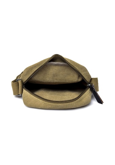 Günlük Trend Çok Bölmeli Kanvas Postacı Omuz Çantası Mh6662 Kahverengi