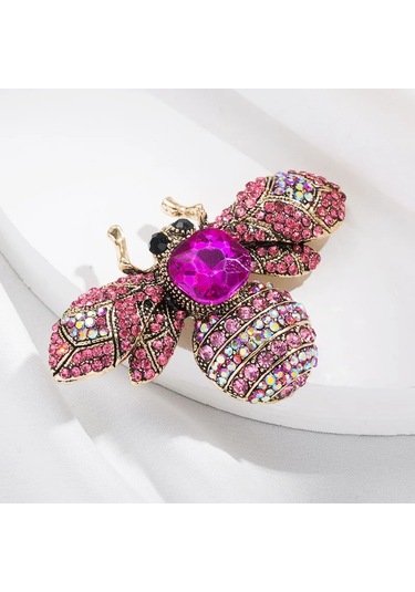 Vintage Klasik Kadınlar Lüks Arı Kristal Broş Takı Büyük Rhinesotne Metal Style 3 Style 3 Çok Renkli