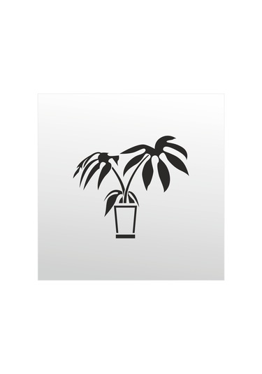 Folyo Sticker Çiçek Deseni Adkpquy346 100cm Uzunluk Siyah