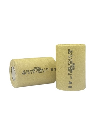 Sertec 1.2v Ni-cd 4/5 Sc 1000 Mah Kağıt Şarjlı Pil 3c Başsız/flat Head