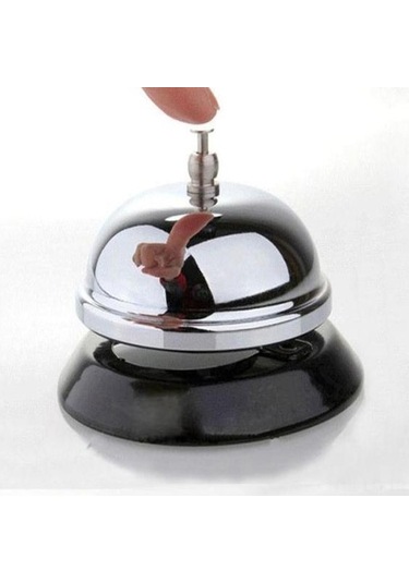 Leezsing Restoran Servis Zili Çelik Mutfak Çağırma Zili Bar Garson Çağırıcı El Basma Zil Asistan Çağırma Aleti Diğer