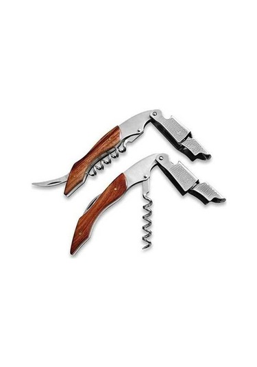 Dancemonkey 2 Parça Kısa Namlulu Şişe Açacağı, Taşınabilir Vidalı Şişe Açacağı Kahverengi