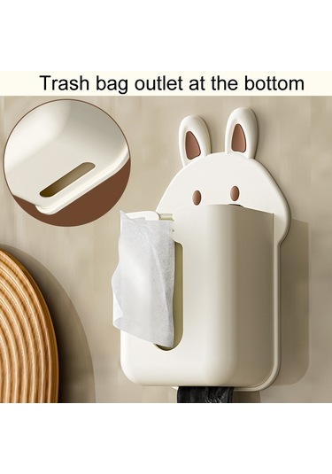 Sones Banyo Duvara Monte Mendil Kutusu Mutfak Karikatür Tavşan Yıkama Bezi Düzenleyici Beyaz