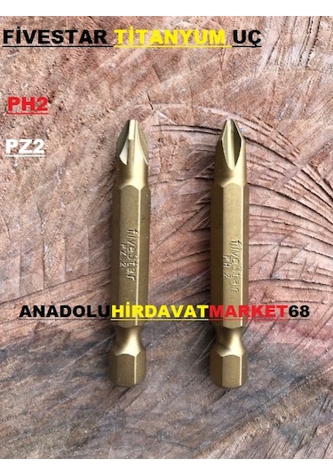 Fivestar Ph2 Pz2 Yıldız Sıkma Uç Mıknatıslı Yıldız Bits Uç Titany