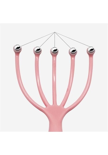 Çok Fonksiyonlu 5 Uçlu Bilyeli Baş Boyun Bacak Kol Masaj Alet Rahatlatıcı Kafa Masaj Aparatı - As14yt0014myu Çok Renkli