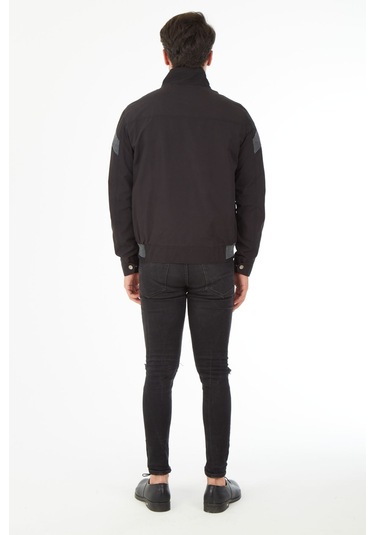 Sposo 1090 Su Itici Kumaş Regular Kalıp Siyah Erkek Mont Siyah