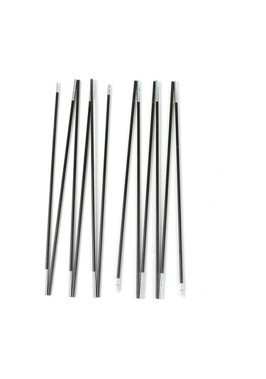 Ganzhoushop Y8245-3 Kamp Hallow-3.9m Elyaf Direği Değiştirme Çubuğu Cam Çadır Çadır Vw Siyah