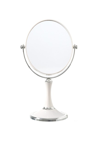 Geeroyoo 8 İnç Eliptik İkili Yüzlü Tahta Üstü Makyaj Aynası - Pratik, Dayanıklı Ve Modern Stiliyle Odana Zenginlik Katın 8 İnçli Yumurta Şeklinde