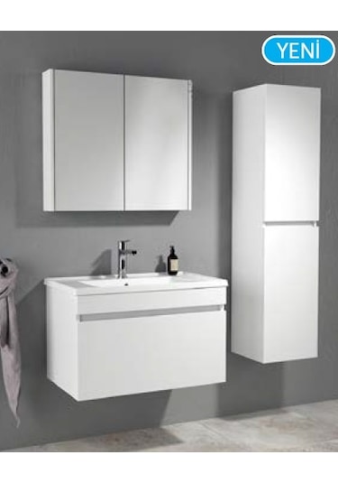 Isvea Trio+ 80 Cm Banyo Dolabı- Tek Çekmeceli