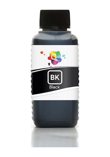 QC HP Tanklı Yazıcı Uyumlu EKONOMİK Mürekkep 100ml BK Black Siyah Dye