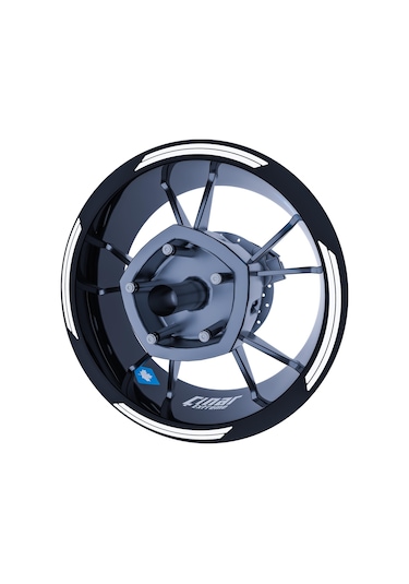 Floresan Beyaz Double Stripe Jant Şeridi Sticker Çınar Extreme