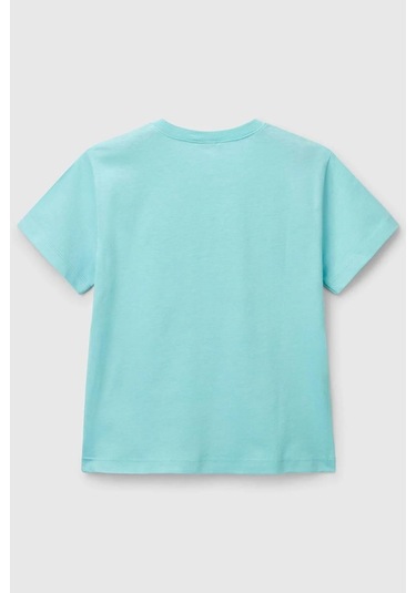 United Colors Of Benetton Erkek Çocuk T Shirt Turkuaz 3ı1xg10ıj-1418 Turkuaz