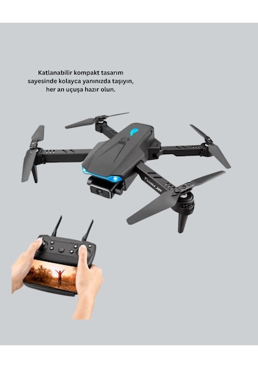 Yükseklik Sabitlemeli Katlanabilir Drone 1080p 4k Kamera Seçenekli -