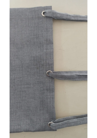 Ceylan Home Balkon Perdesi Brandası Kuş Gözü Seçenekli Düz Gri Gri